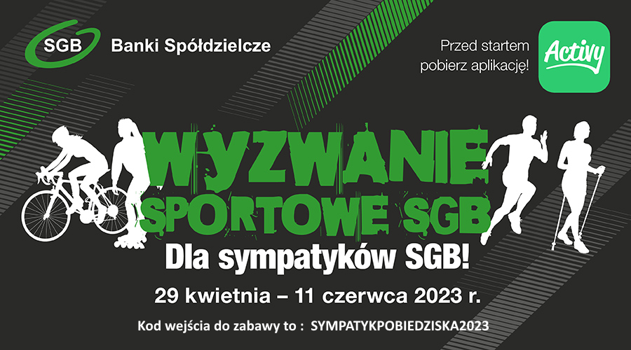 baner wyzwanie sportowe sgb 