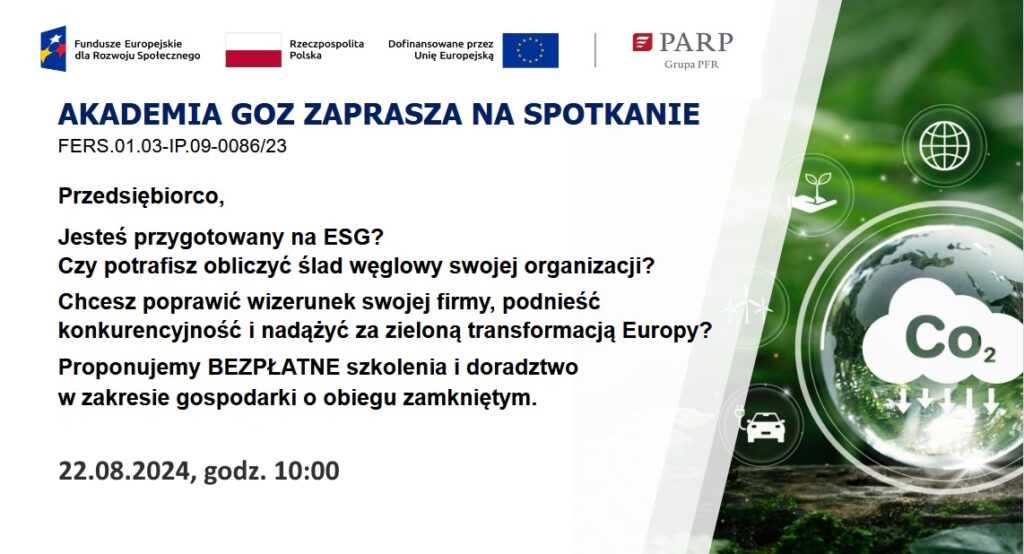 Plakat zapraszający na wydarzenie "Akademia GOZ", Data: 22.08.2024, godz. 10:00.